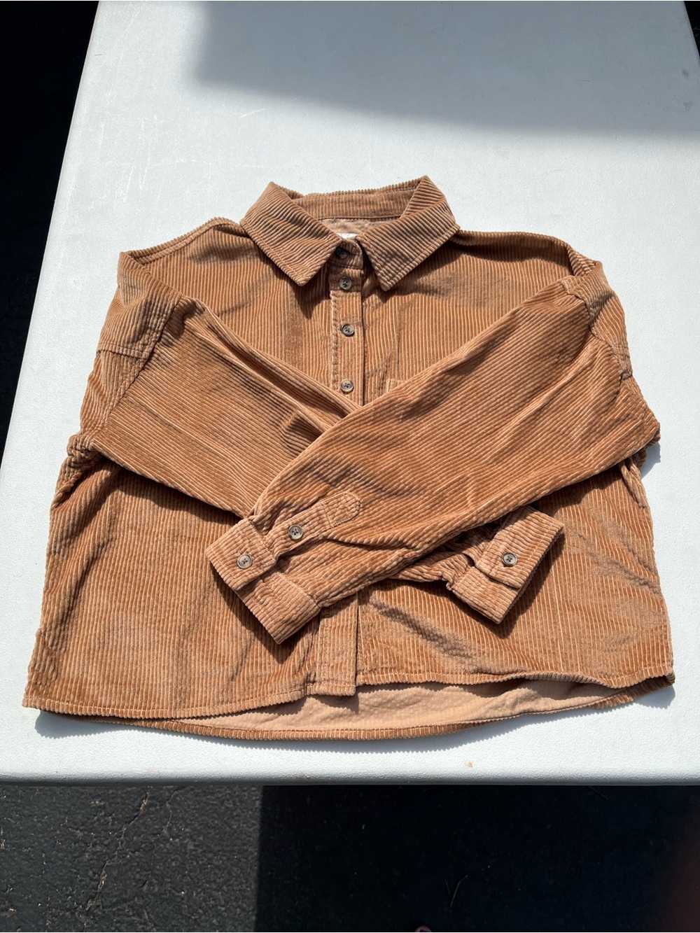American Eagle Outfitters Tan Corduroy Shirt Jacket